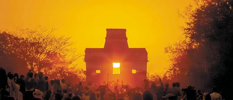 Equinox ceremony at Tulum ruins
