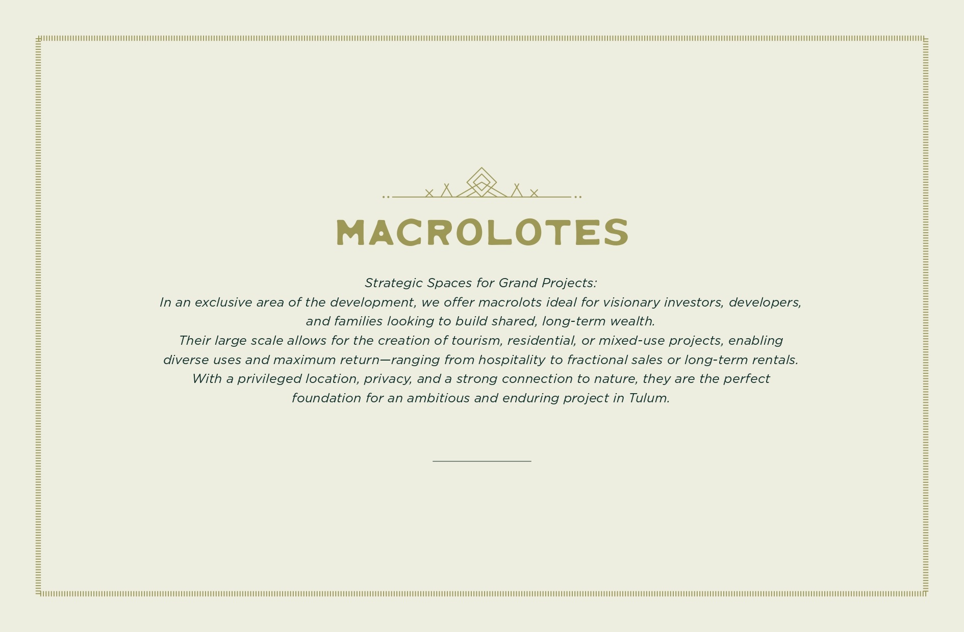 Macrolots plan